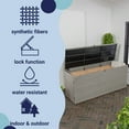 thumbnail image 5 of happimess Nino 47.24" Modern Minimalist Outdoor Faux Wicker Deck and Patio Storage Box, Gray, TRK1001A, 5 of 11