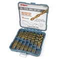thumbnail image 1 of Juego de brocas Hi-Spec de 99 piezas de acero SAE HSS para taladros - Brocas de tamaño de 1/16 a 3/8" para metal, plástico, madera, paneles de yeso - Kit completo de brocas en estuche de almacenamient, 1 of 7