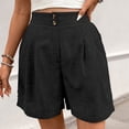 thumbnail image 5 of Generic Womens Shorts Dressy Wide Leg Summer Shorts High Waisted Tailored Pleated Business Casual Work Trouser Shorts, 5 of 6