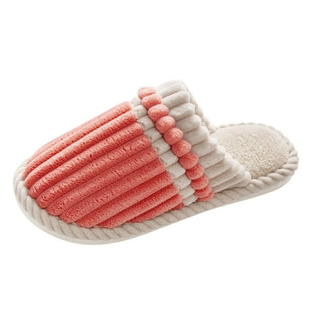 

WNVMWI Cotton Slippers for Men and Women Couples Fashion Plush Fuzzy House Slippers Large Size House Shoes Indoor Outdoor Comfy Cozy Slippers 38