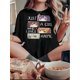 thumbnail image 1 of 1pc Anime Lover Graphic Tee for Women, Casual Crew Neck Short Sleeve T-Shirt, Geometric-Patterned Knit Polyester Fabric, Medium Stretch Comfort Fit for All Seasons, 1 of 6