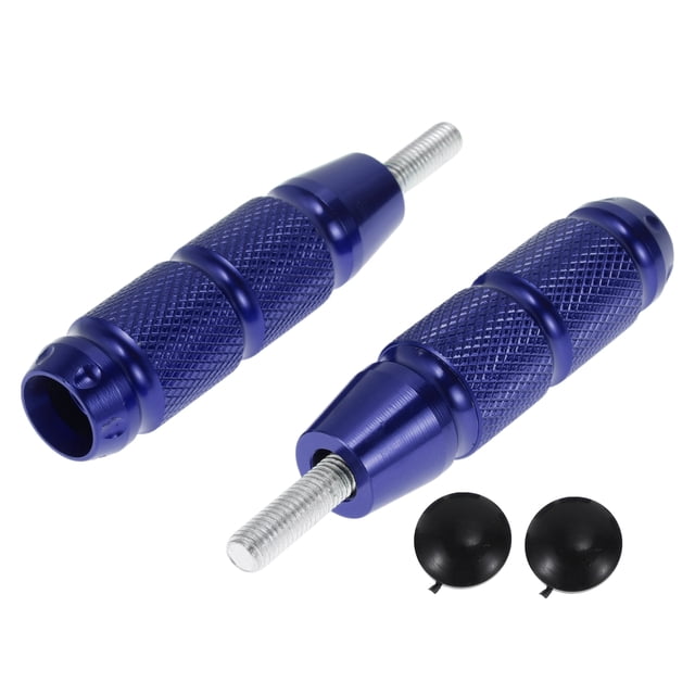 Unique Bargains 0.71" Motorcycle Slider Frame Aluminum Alloy Plastic Wheel Fairing Protection Crash Pad Protector Guard 0.98" 3.58" Blue 2 Set