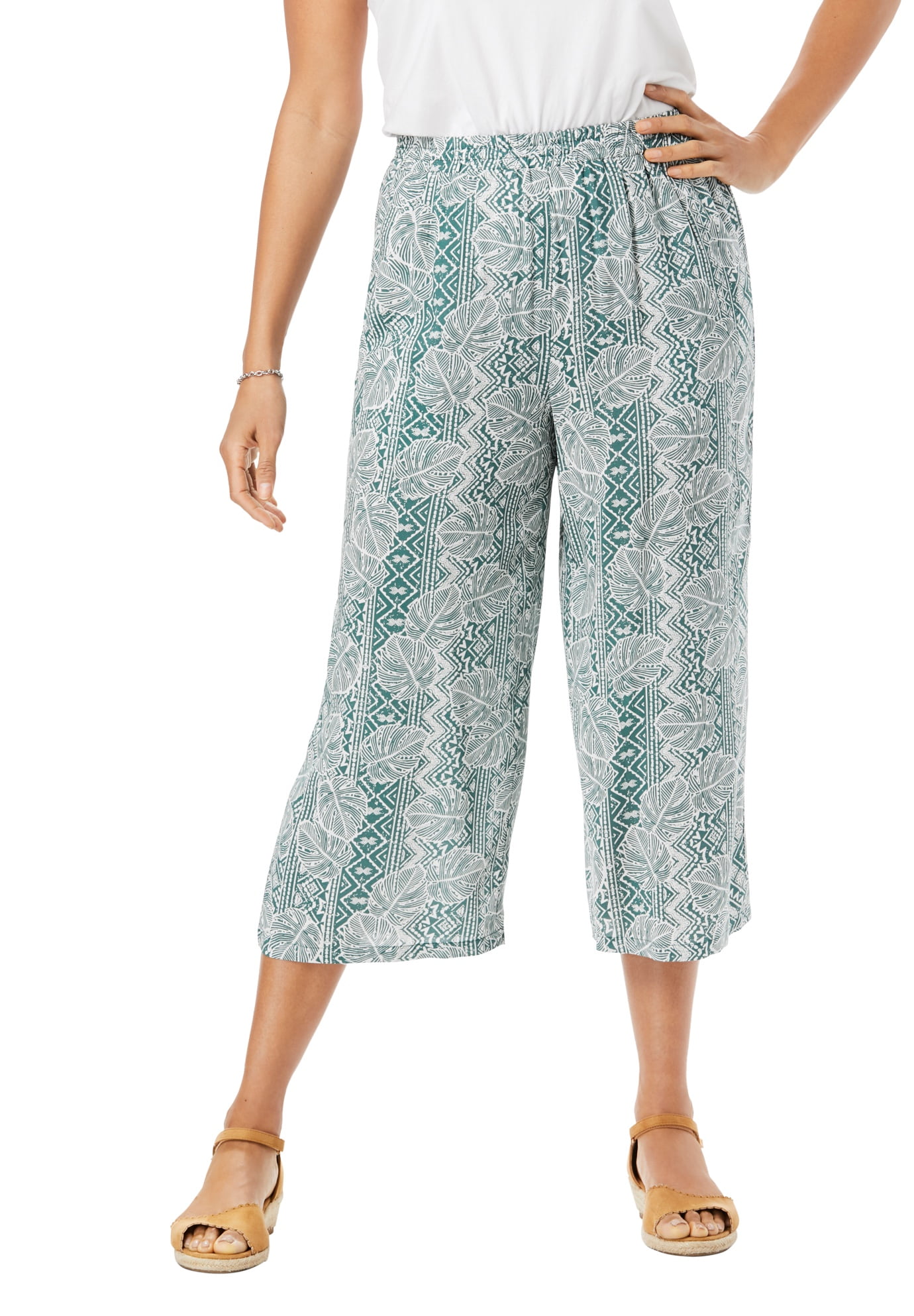 elastic waist capris