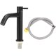 thumbnail image 2 of Water Faucet - Stainless Steel Bathroom Basin Sink Faucet, Single Cold Water Tap with Hose - Black, 2 of 5