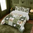 thumbnail image 2 of meiyoeat Rustic Mallard Duck Full Size Comforter Sets For Boys,Wild Deer Green Camo Print Bedding Comforter Set For Kids,Light Gray Reversible,3pcs, 2 of 7