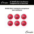 thumbnail image 2 of Champion Sports 6" Neon Red Rhino Skin Low Bounce Dodgeball Set, 2 of 6