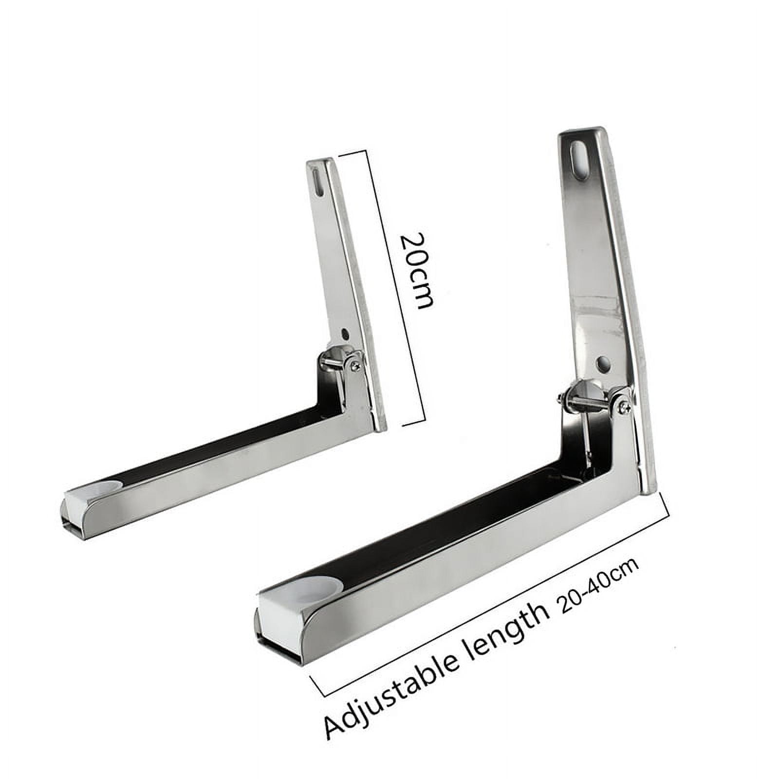 Support Frame Steel Foldable Stretch Shelf Rack Microwave Oven Wall Mount Bracket Stainless Silver