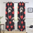 thumbnail image 5 of Paw Claws with Hearts Blackout Curtain Panels Drapes Privacy Assured with Light Filtering Curtains for Living room Bedroom Bathroom Window, 5 of 6
