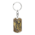 thumbnail image 1 of Celestial Zeus Stainless Steel or 18k Gold Premium Swivel Dog Tag Keychain, 1 of 8