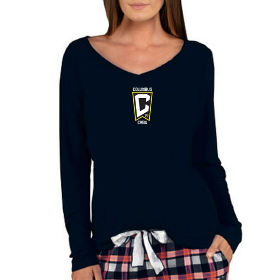 Women's Concepts Sport Black Columbus Crew Marathon Long Sleeve V-Neck Top