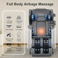 thumbnail image 3 of Znines Massage Chair Full Body, Zero Gravity Massage Chair with 10 Fix Rollers, Heating, Foot Massage, Bluetooth Speaker,Light Gray, 3 of 8