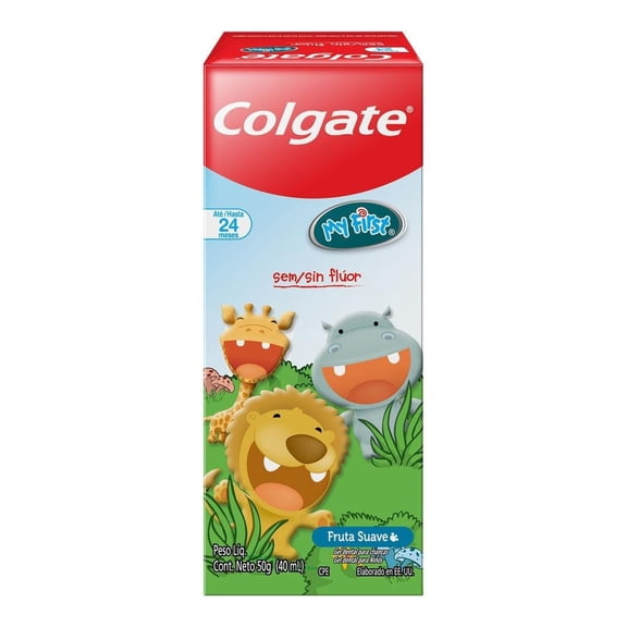 Gel dental Colgate My First sin flúor para niños fruta suave 50 g