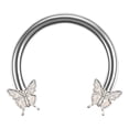 thumbnail image 1 of 3x Mariposa Ceja Labio Retenedor Cuerpo Piercing Pendiente Nariz Joyería, 1 of 7