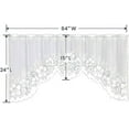 thumbnail image 3 of White Lace Swag Curtains for Kitchen, Sheer Floral Embroidery Window Valances Hollow Knitted Home Decor Lace Valance Curtains for Living Room Bathroom Cafe Small Windows, 3 of 7