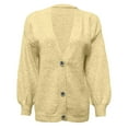 thumbnail image 4 of Bibifish Womens Cardigan Sweaters Button Down Long Sleeve Open Front Sweaters Casual Oversized Soft Lightweight Cozy Ladies Yarn Tops, 4 of 5