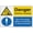 Warning Sign 2, variant on Danger Asbestos Zone Respirator 8"x12", Aluminum Tin Warning Signs for Home Outdoor Garden, Durable PPE Sign