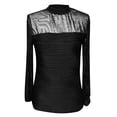thumbnail image 3 of HXWCHs Women's Solid Essential top Elegant Pearl Mesh Long Sleeve Blouse Soft Layering top for Casual and Dressy Occasions XL Black, 3 of 4