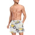 thumbnail image 3 of FORMRS Mens Swim Trunks Mesh Liner Quick Dry Casual Beach Board Shorts with Pockets, Sizes S-2XL, Trucks Pattern, 3 of 9