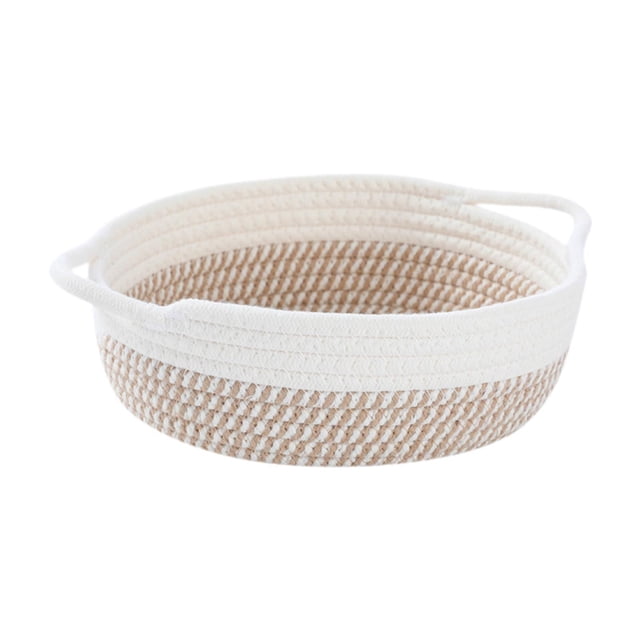 Cesta pequeña de cuerda de algodón Macarena organizador de almacenamiento amarillo