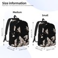 thumbnail image 3 of Kuqiui Japanese White Crane Print Canvas Travel Laptop Backpack for Men Women,Business Work Rucksack College School Computer Bag Fits 15.6 Inch Notebook, 3 of 6
