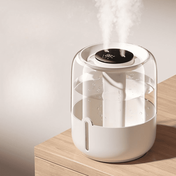 6.8L Whisper-Quiet Night Light Humidifier, Digital Display & Custom Humidity Control for Bedroom Office Home