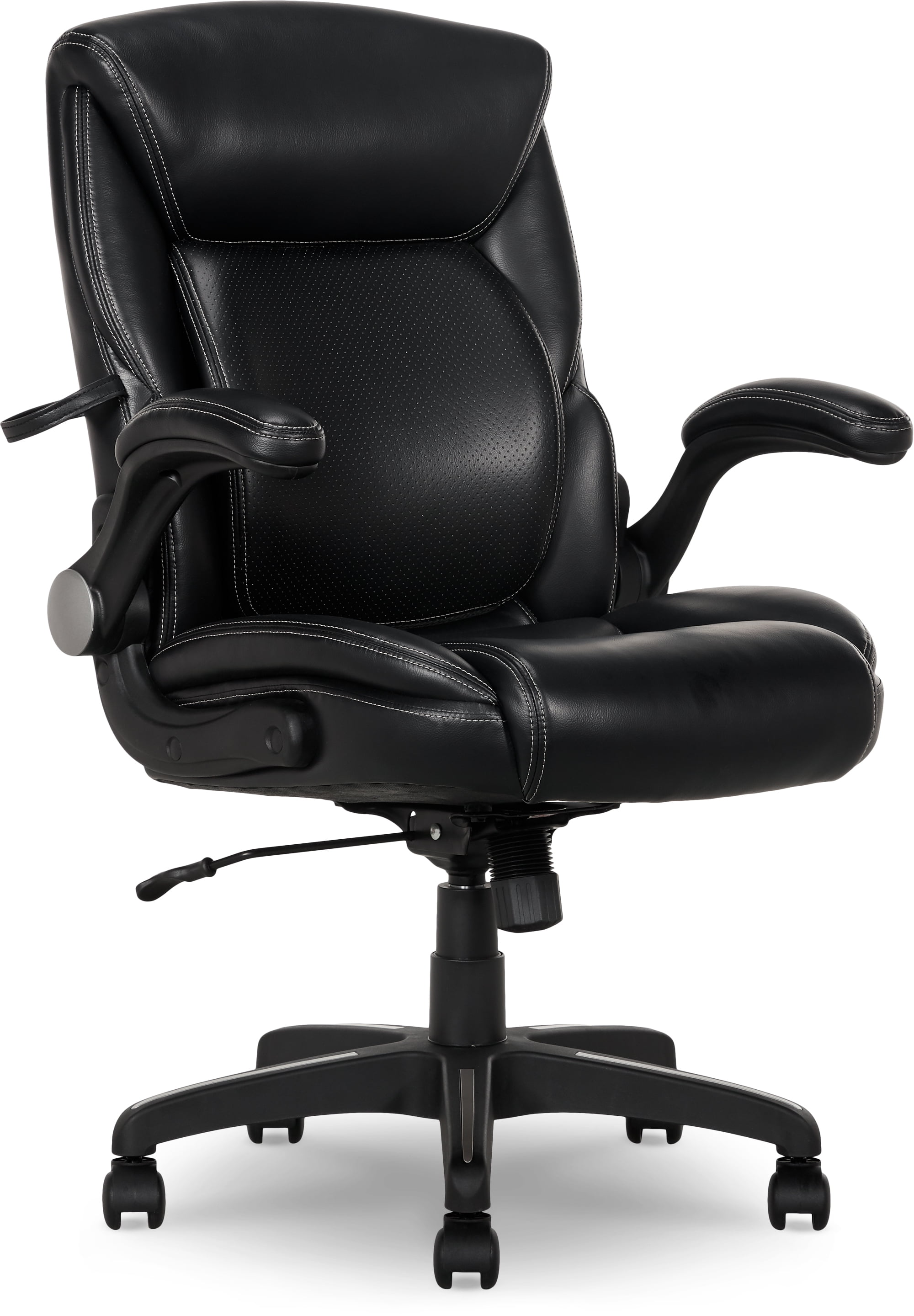 Serta Big Tall Comfort Ergonomic Swivel High Back Air Lumbar Bonded Leather Manager Office Chair Black Walmart