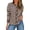 Khaki, variant on CHICME Striped Cardigan Sweaters for Women Crew Neck Long Sleeve Button Down Lightweight Fall Knit Sweater Black-L