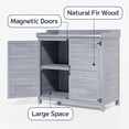 thumbnail image 4 of 38.6"D x 18.9"W x 37.4"H (6.1 sq ft) Wood Outdoor Patio Potting Bench with Adjustable Shelves - Gray, 4 of 7