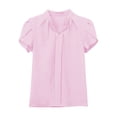 thumbnail image 4 of T Shirts For Women Womens Tops Short Sleeve Casual White Ruffle Sleeve Chiffon Slim Fit T Shirt, 4 of 6