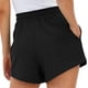 thumbnail image 3 of Women Sports Plain Drawstring Sweat Shorts Gym Joggers Running Shorts, 3 of 5