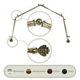 thumbnail image 1 of 3/4" Dia Adjustable 4 Sided Bay Window Curtain Rod 28 to 48" (each side) in Antique Brass with Ingo Finials,(4Bay-89-4), 1 of 3