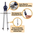 thumbnail image 4 of Set Geometry Mr. Pen Professional Metal Compass 7 piezas, 4 of 9
