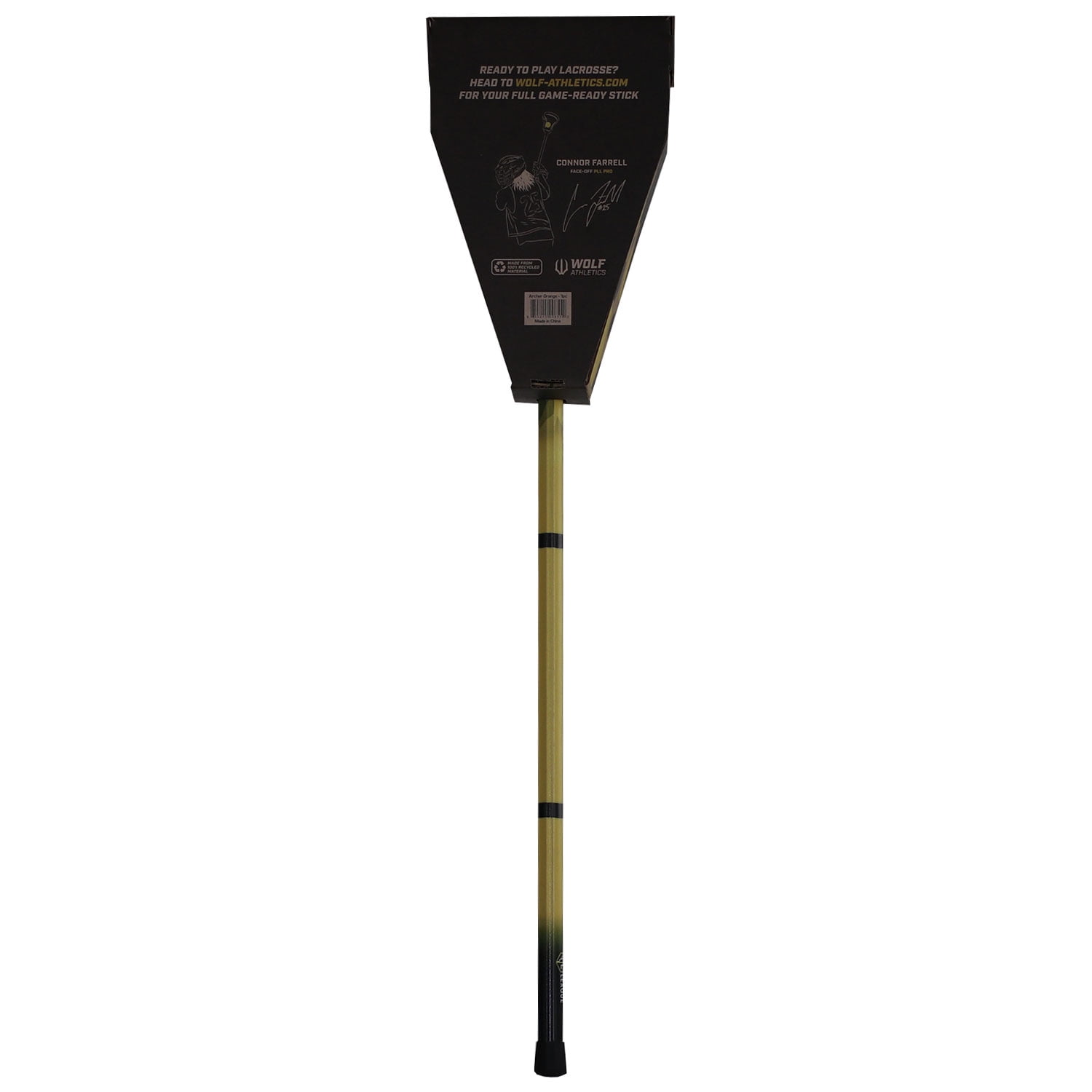 Wolf Athletics Single PLL Mini Stick – Gold, Official 32" Mini Lacrosse Stick with Foam Ball, Ideal for Training & Recreation