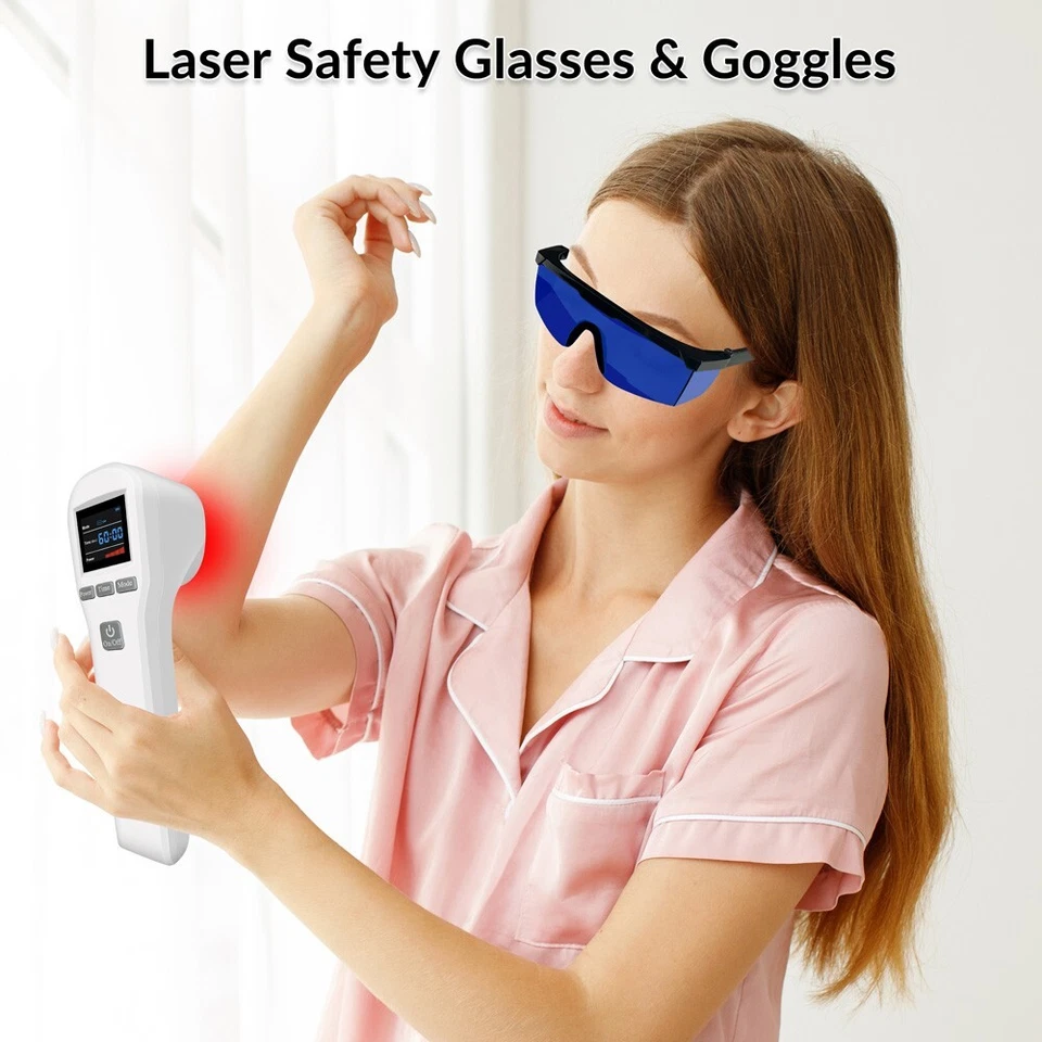 CIRCLE- Blue Laser Safety Glasses Protection Goggles Eye Spectacles Protective W/ Case