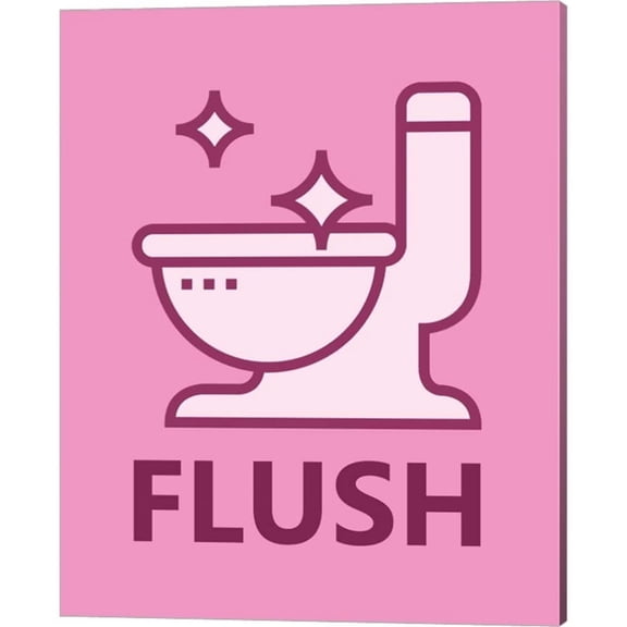 Metaverse Color Me Happy 'Girl's Bathroom Task-Flush' Canvas Art