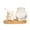 B, variant on KGJQ Mini Plant Propagation Station, Hydroponic Glass Vase with Cute Animals Figurine, Home Office Desks Aesthetic Decorations, Gift for Women Plant Lovers and Animal Lovers