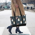 thumbnail image 4 of FORMRS Canvas Laptop Tote Bag for Women with 15.6" Computer Compartments Shoulder Handbag, Playful Winter, 4 of 7