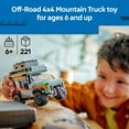 thumbnail image 4 of LEGO City Off-Road 4x4 Mountain Truck Toy - Building Toy Set for Kids, Boys and Girls, Ages 6+ - Gift for Kindergarten Graduation - with Adventurer Minifigure and Accessories - 60447, 4 of 10