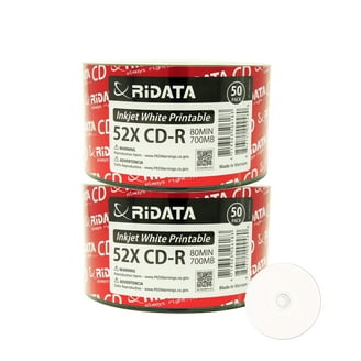 100 Pack Ridata Black CD-R 48X 700MB 80M Shiny Silver Thermal