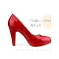 thumbnail image 3 of BLISSFUL STEP Round Toe Platform Stiletto Heel Mary Jane Pumps for Women Red 8.5, 3 of 6