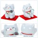 thumbnail image 2 of FELTECHELECTR 2 figuras de gato de cerámica de mesa, decoración de gato de la fortuna china, estatua de gato de cerámica lisa, artesanía., 2 of 6