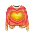 thumbnail image 5 of Craaazy Women's Cute Valentines Day Tops Loose Crew Neck Long Sleeve T-Shirts, 5 of 9