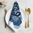 thumbnail image 2 of Cloth Napkins Set of 4 - 20x20 Inches, Navy Blue Geometric Washable Reusable Table Napkins, Aesthetics Contemporary Soft & Absortbent Dining Napkin for Party Wedding Hotel Restaurant, 2 of 9