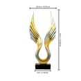 thumbnail image 2 of Black and Gold Living Room Decor Winged Table Centerpiece Elegant Home Decoration for Coffee Table Shelf Entryway Console, 2 of 4