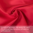 thumbnail image 2 of Flxxie Satin Pillowcases with Zipper Silky Soft Sateen Pillow Cases Covers Set of 2 (King, Red), 2 of 5