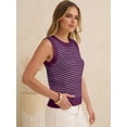 thumbnail image 6 of ANRABESS Sweater Vest for Women Striped Sleeveless Knit Tank Top, Lightweight Crewneck Casual Summer Pullover Shirt, 6 of 9