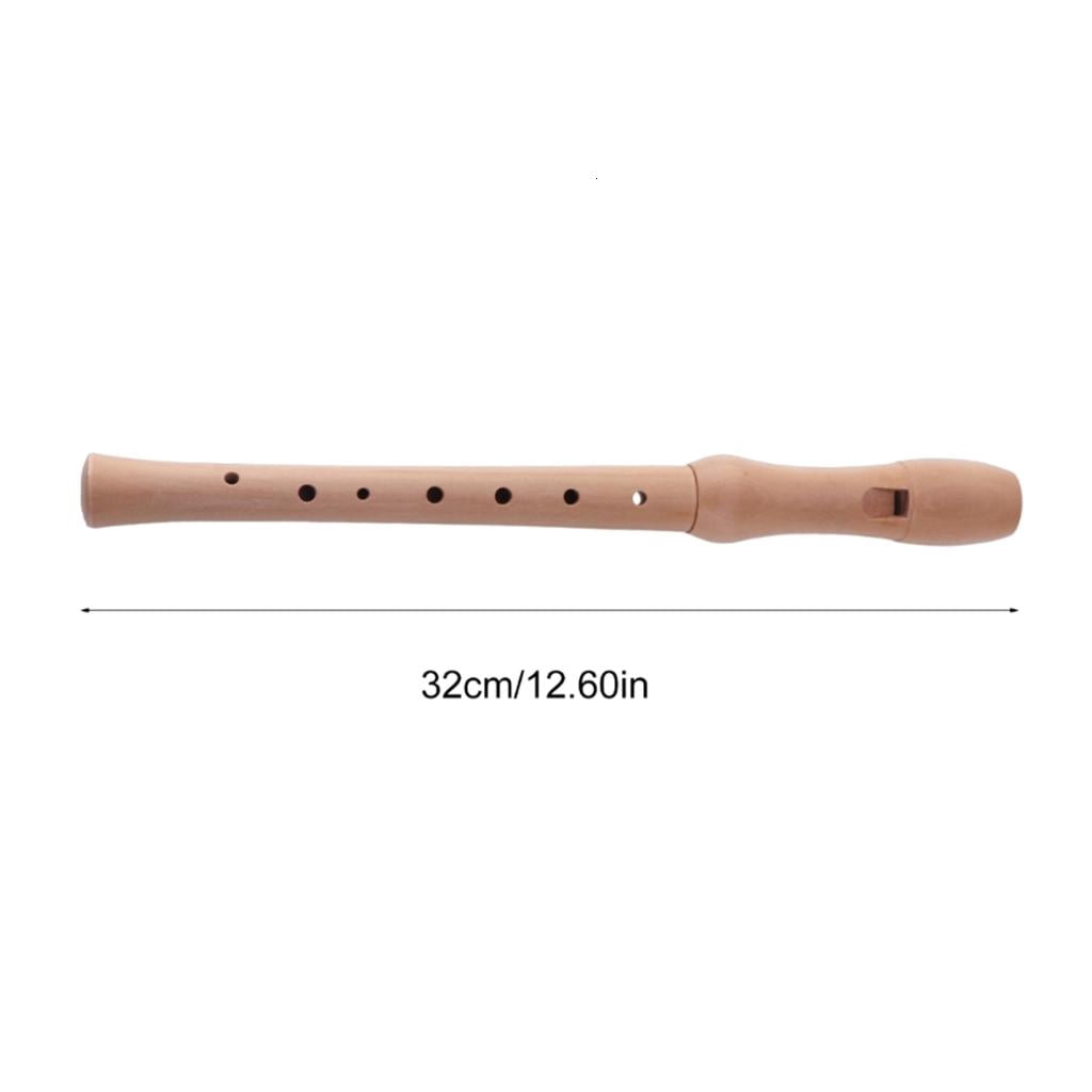 LICEWO German Fingering Treble Flute Soprano Wood Recorder Instrument C Key 8 Holes Clarinet with Cleaning Rod and Carry Case