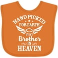 thumbnail image 3 of Inktastic Handpicked for Earth by My Brother in Heaven Angel Wings Boys or Girls Baby Bib, 3 of 4