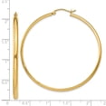 thumbnail image 4 of Real 14kt Yellow Gold Polished Hoop Earring; for Adults and Teens; for Women and Men, 4 of 4