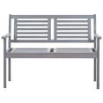 thumbnail image 3 of vidaXL Loveseat Accent Patio Bench Furniture with Cushion Eucalyptus Wood, 3 of 9